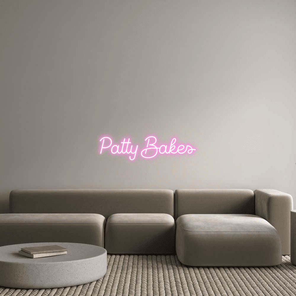 Editor en línea de letreros de neón personalizados Patty Bakes - Planet Neon