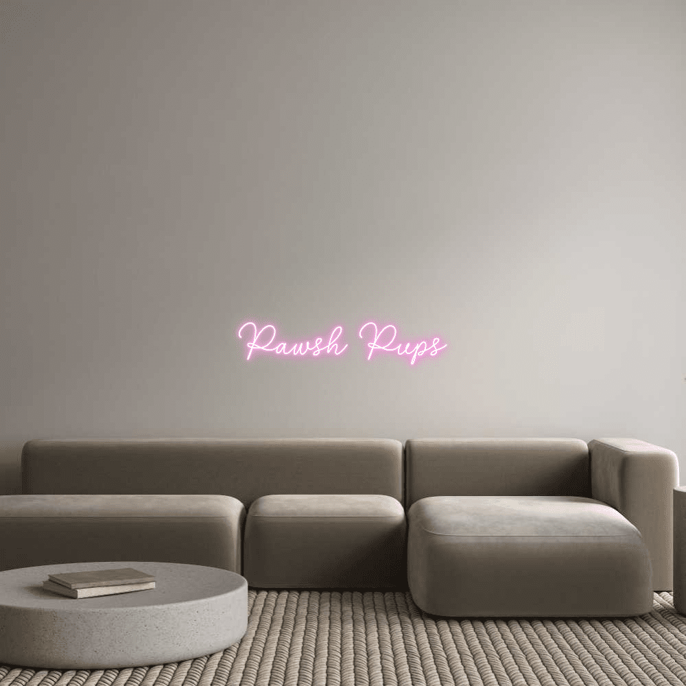 Editor en línea de letreros de neón personalizados Pawsh Pups - Planet Neon