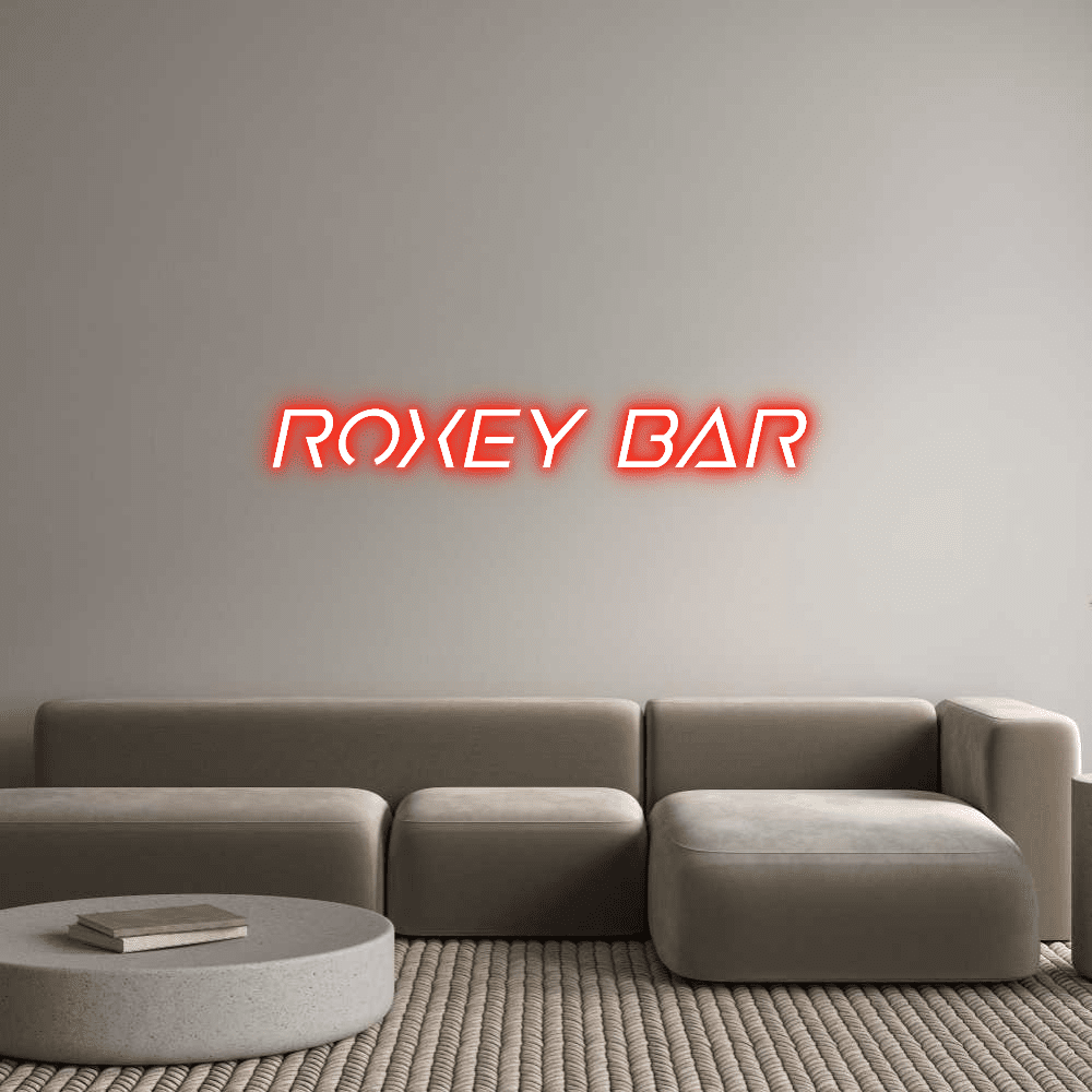 Editor online di insegne al neon personalizzate Roxey Bar - Planet Neon