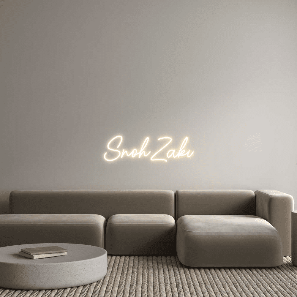 Editor online di insegne al neon personalizzate SnohZaki - Planet Neon