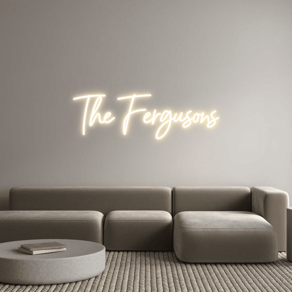 Editor en línea de letreros de neón personalizados The Fergusons - Planet Neon