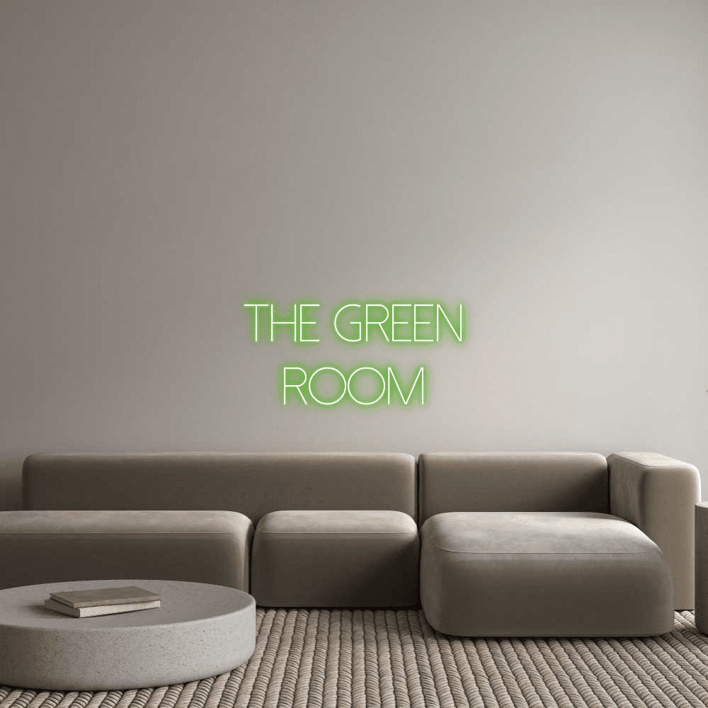 Editor online di insegne al neon personalizzate The Green Room - Planet Neon