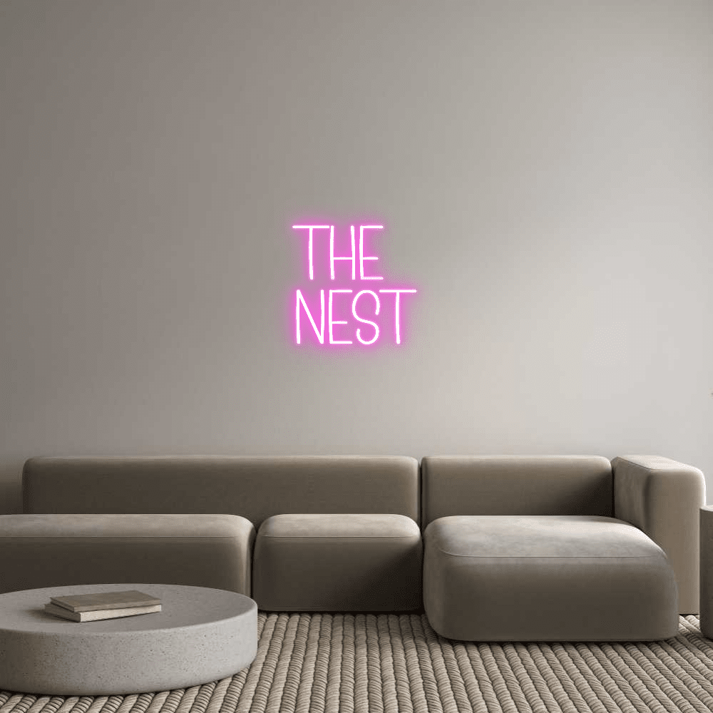 Editor en línea de letreros de neón personalizados The Nest - Planet Neon
