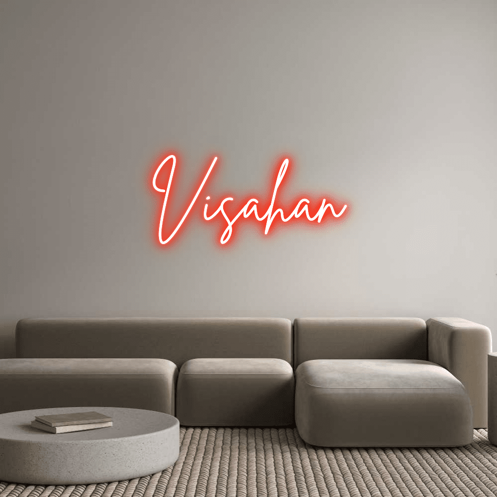 Editor en línea de letreros de neón personalizados Visahan - Planet Neon