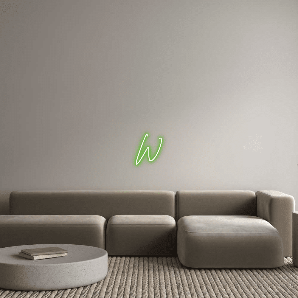 Editor en línea de letreros de neón personalizados W - Planet Neon