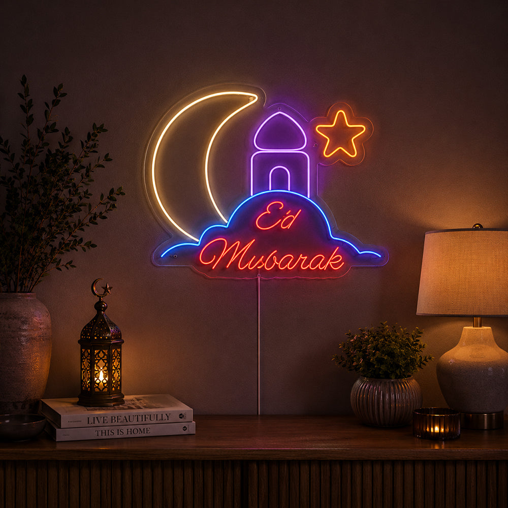 Eid Mubarak lideró el letrero de neón - Planeta Neon Hecho en Londres Neon Signs
