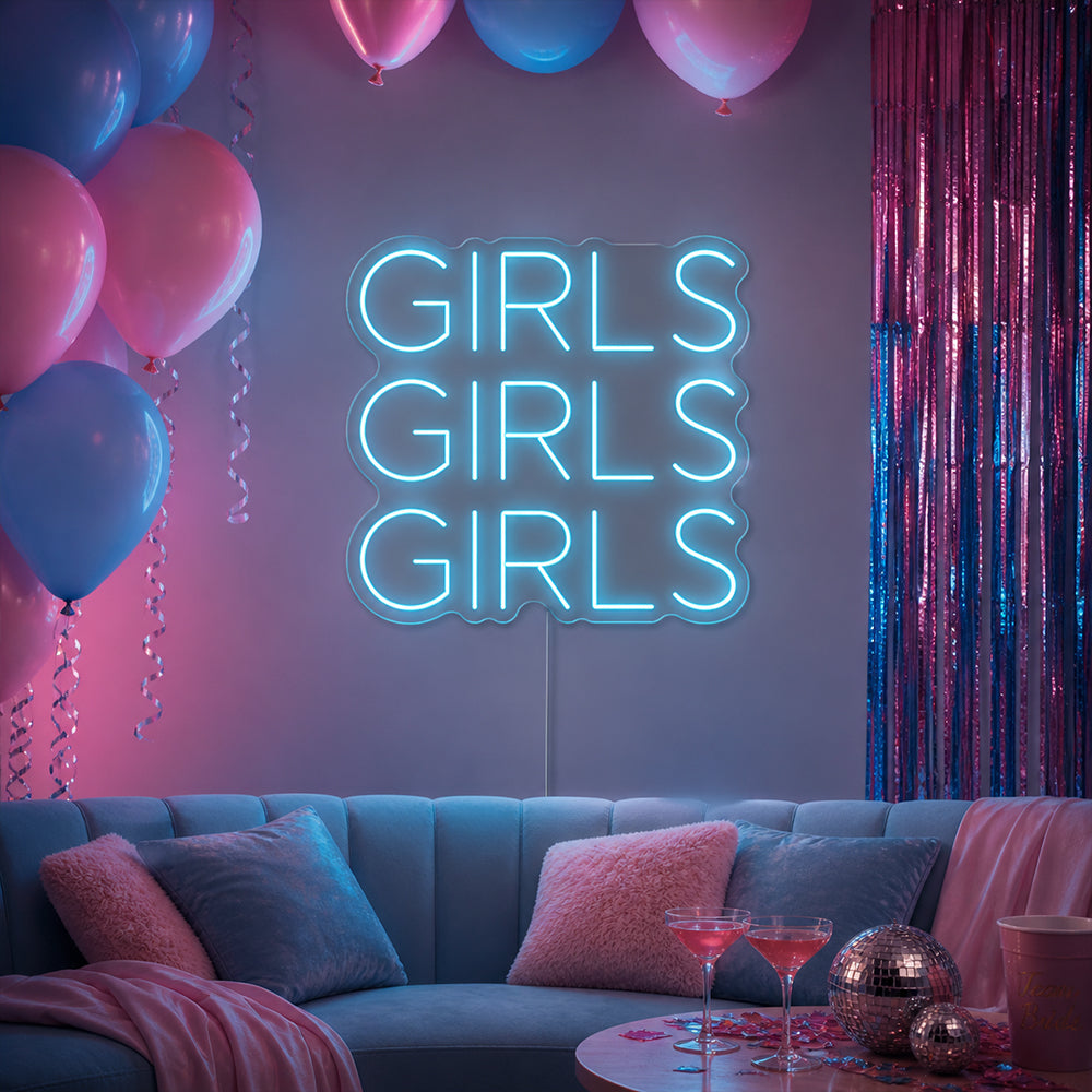 Girls Girls Liderar liderar o sinal de neon - Planet Neon feito em sinais de néon de Londres