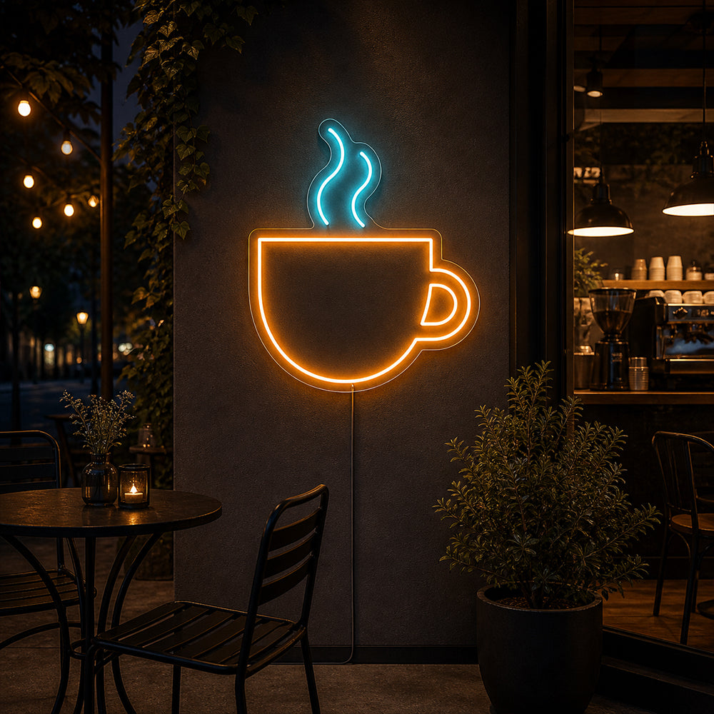 Hot Coffee liderado sinal de néon -Feito em London Food Restaurants Cafe Sinais de neon