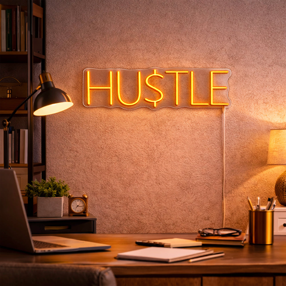 Hustle -LED -Neonzeichen - Made in London Inspirational Neon Signs