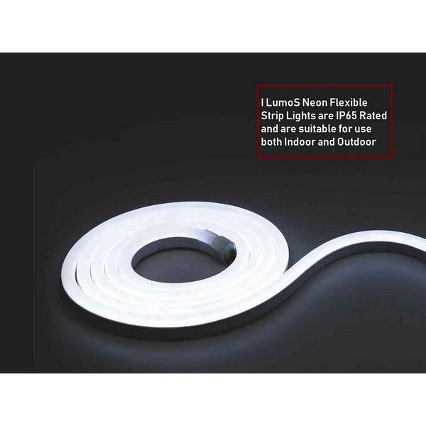 I LumoS 8x16mm AZUL Flexível IP65 Regulável Dupla Face LED Neon Strip Light 12V DC 9W/m - Planet Neon