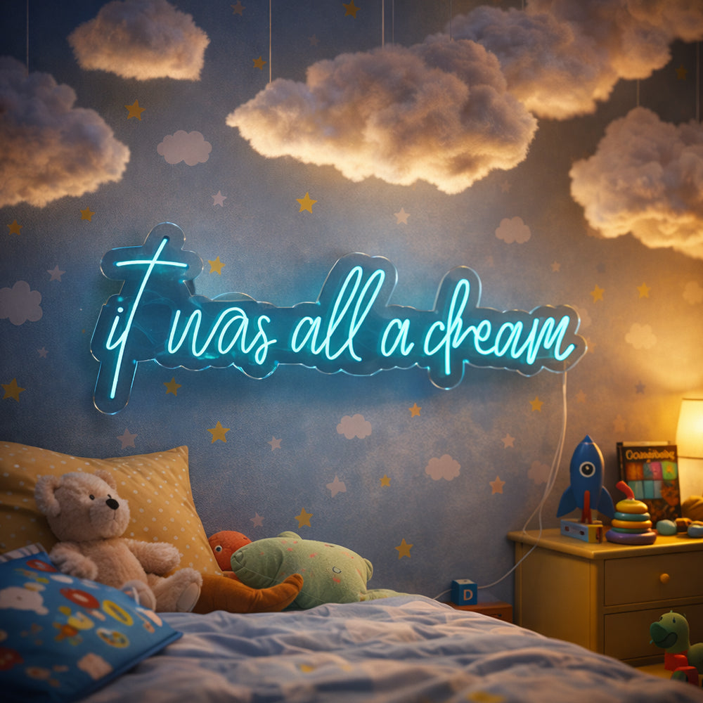 Foi tudo um sinal de neon liderado pelo sonho - Made in London Inspirational Neon Signs