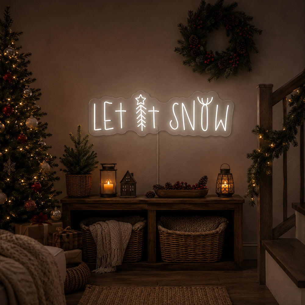 Let It It Snow Led Neon Sign - Made a Londra Christmas Neon Signs