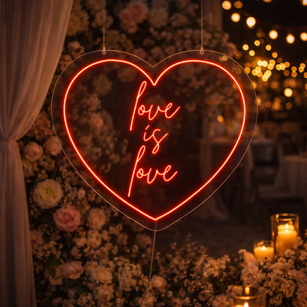 Love is Love LED Neon Sign - Made in London Wedding Neon Signs