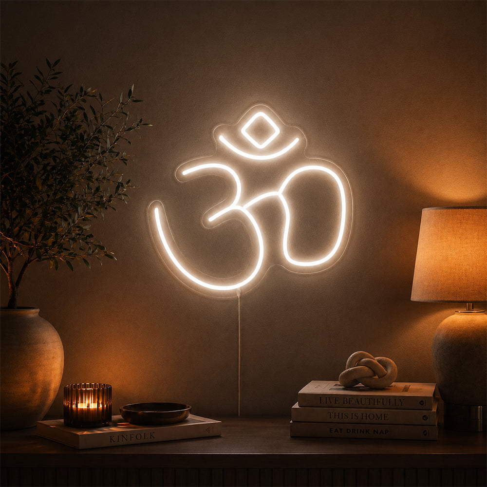 Hindu Om LED Neon Sign - Planet Neon Hecho en Londres Neon Signs