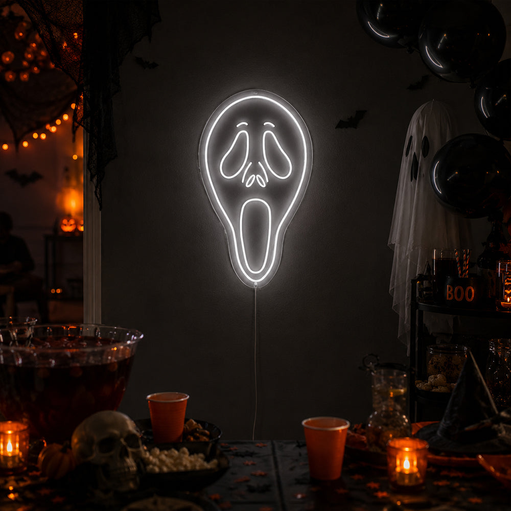 Pelottava Halloween-varjo - LED-valokyltti, valmistettu Lontoossa
