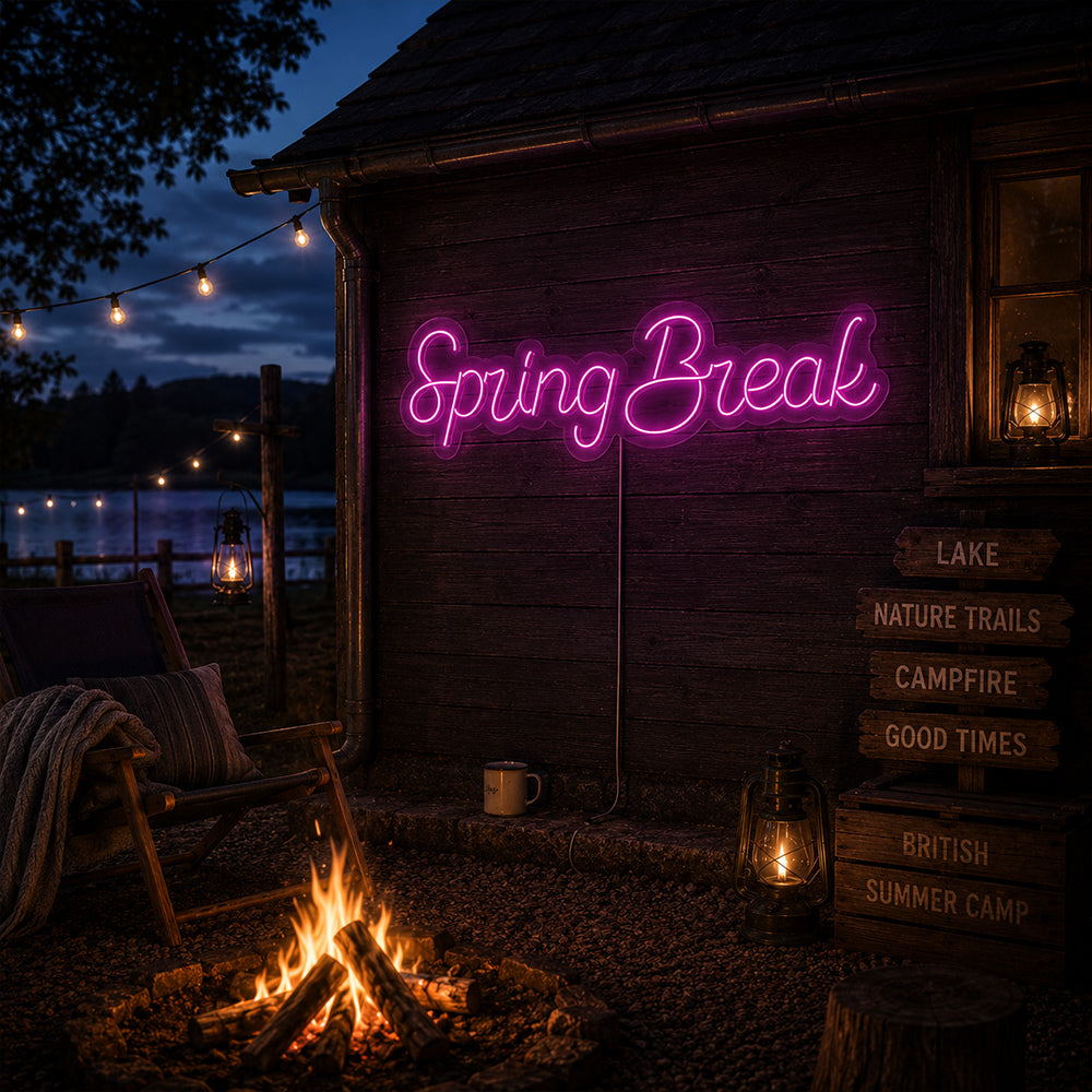Spring Break Led Neon Sign - Hecho en Londres Neon Signs