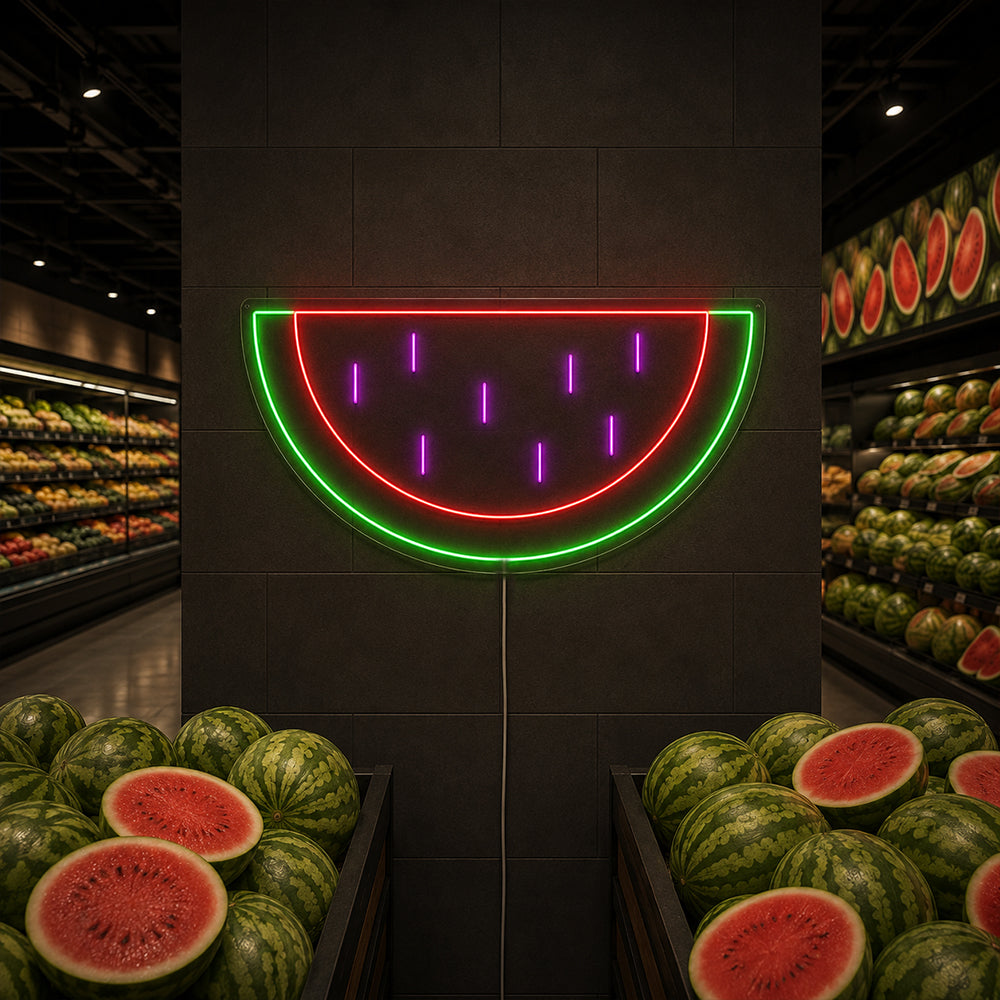 Watermelon -LED -Neonschild - Hergestellt in London Food Restaurants Neon Schilder