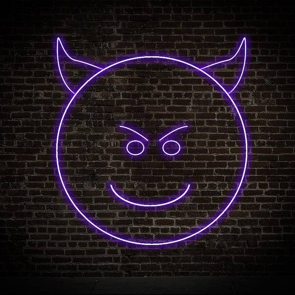 Sinal de néon LED do diabo - feito em Londres Sinais de néon Emoji - Planet Neon