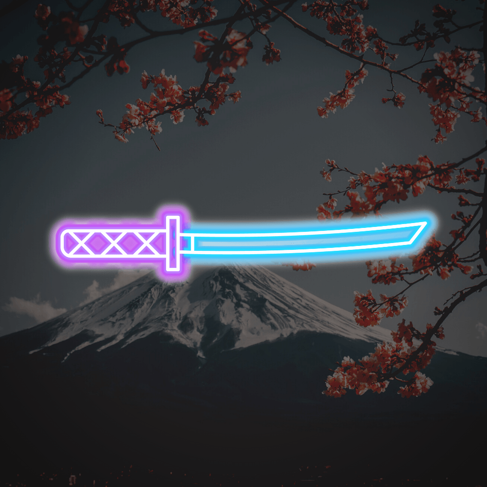Sinal de néon LED Katana - Planeta Neon